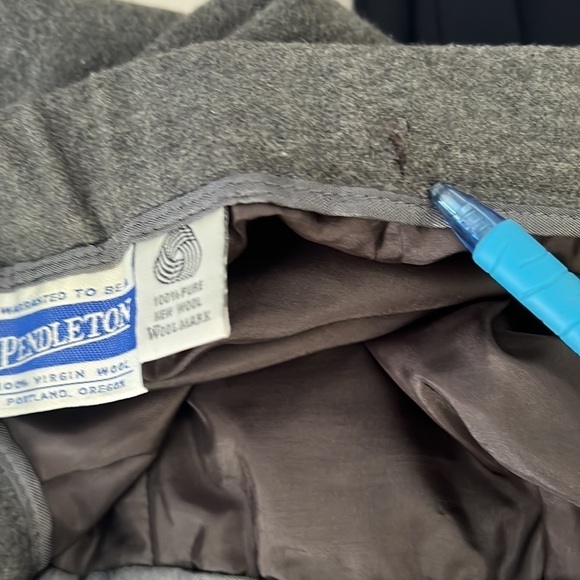 Pendleton Vintage High Rise Fully Lined Gray Wool Pant Made in USA Size 29 - Picture 10 of 10
